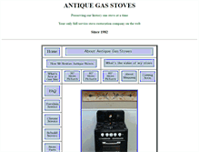 Tablet Screenshot of antiquegasstoves.com